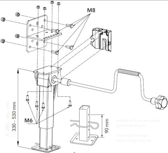 PODPORY STABILIZUJĄCE SAWIKO 33-53cm 500kg 2szt.