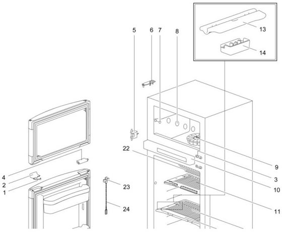 THETFORD BLOKADA POLKI LODOWKI /MALA