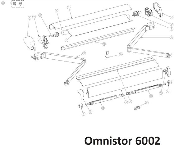 NOGA MARKIZY THULE OMNISTOR 6200/6300 V2 PRAWA/LEWA