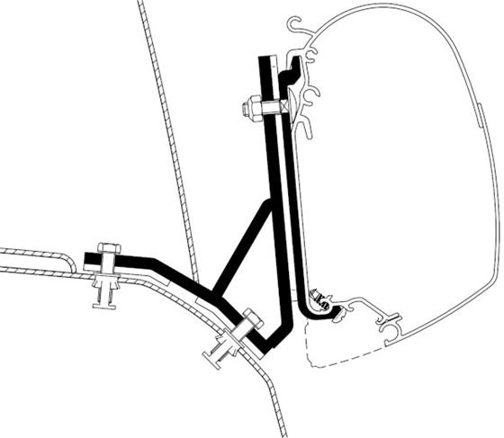 ADAPTER MARKIZY THULE DUCATO LIFT ROOF / IVECO 5