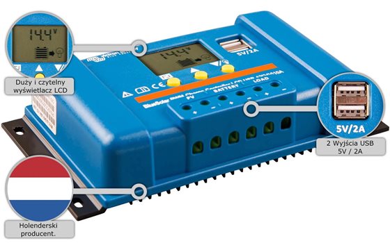 REGULATOR ŁADOWANIA PWM-LCD 10A