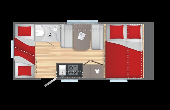 PRZYCZEPA KEMPINGOWA EASY 490PE COMFORT