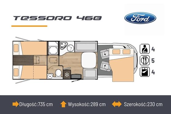 KAMPER SAMOCHÓD KEMPINGOWY TESSORO 468