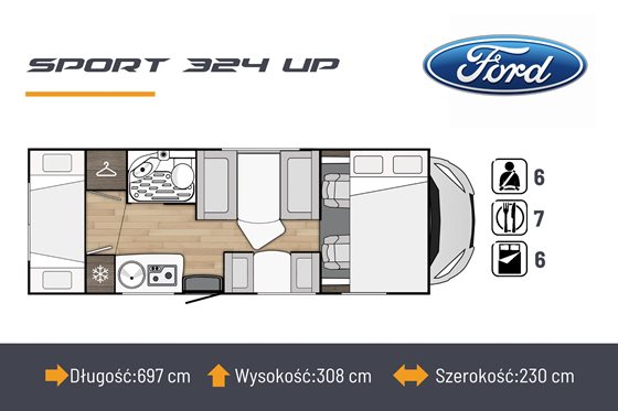 KAMPER SAMOCHÓD KEMPINGOWY SPORT 324UP