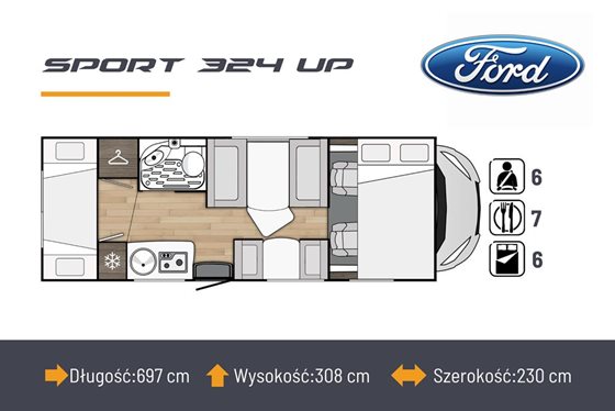 KAMPER SAMOCHÓD KEMPINGOWY SPORT 324UP
